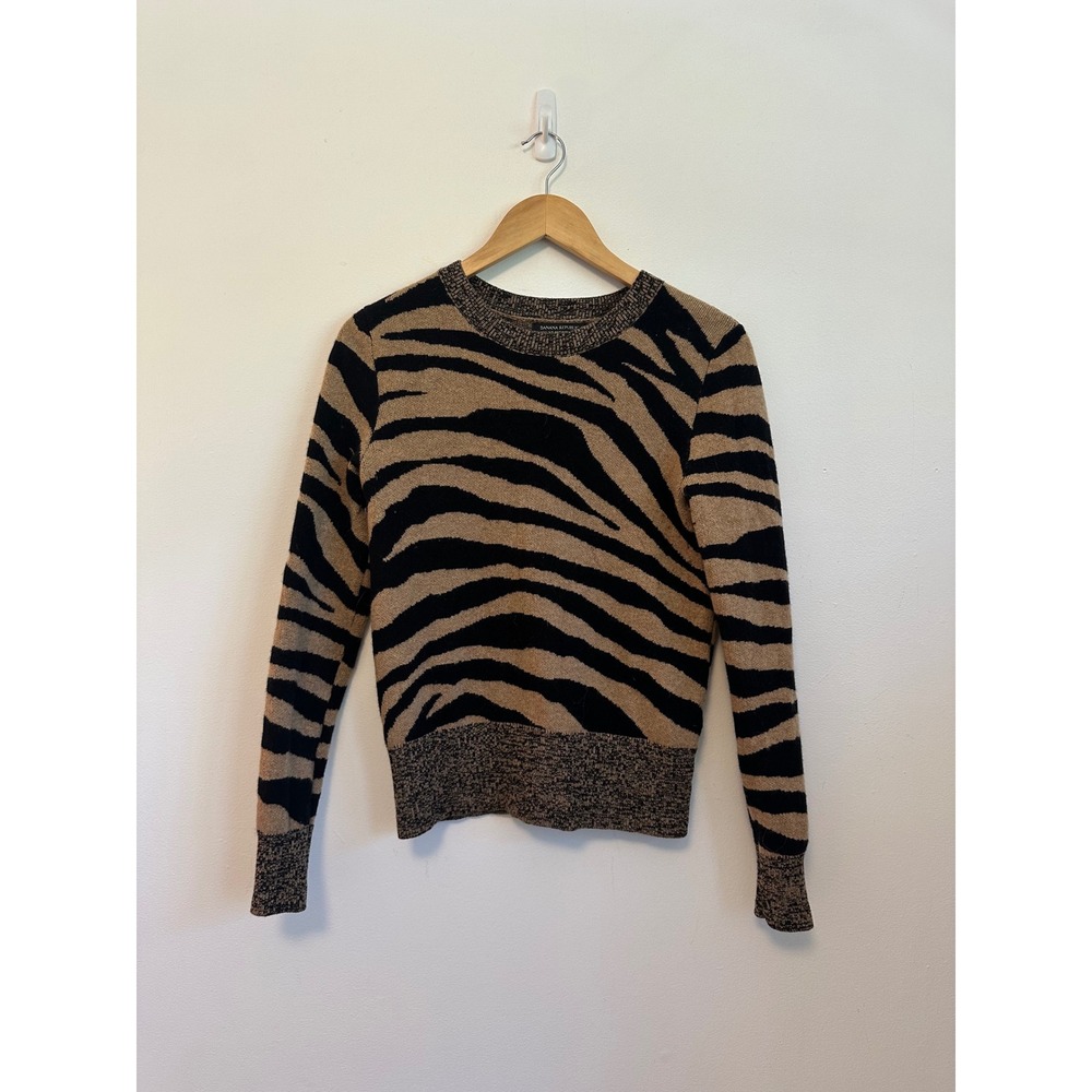 Banana Republic Italian Merino Blend Zebra Print Sweater | Size Small